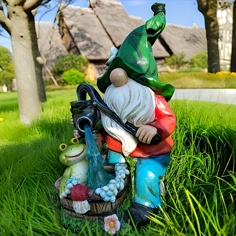 outdoor garden solar resin statue decorative light garden