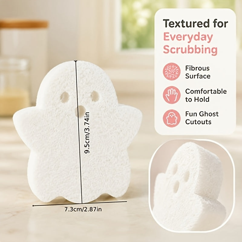 6pcs assorted colors halloween themed sponge scrubbers three