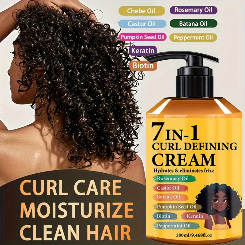 new arrival 7 in 1 hair curling cream moroccan