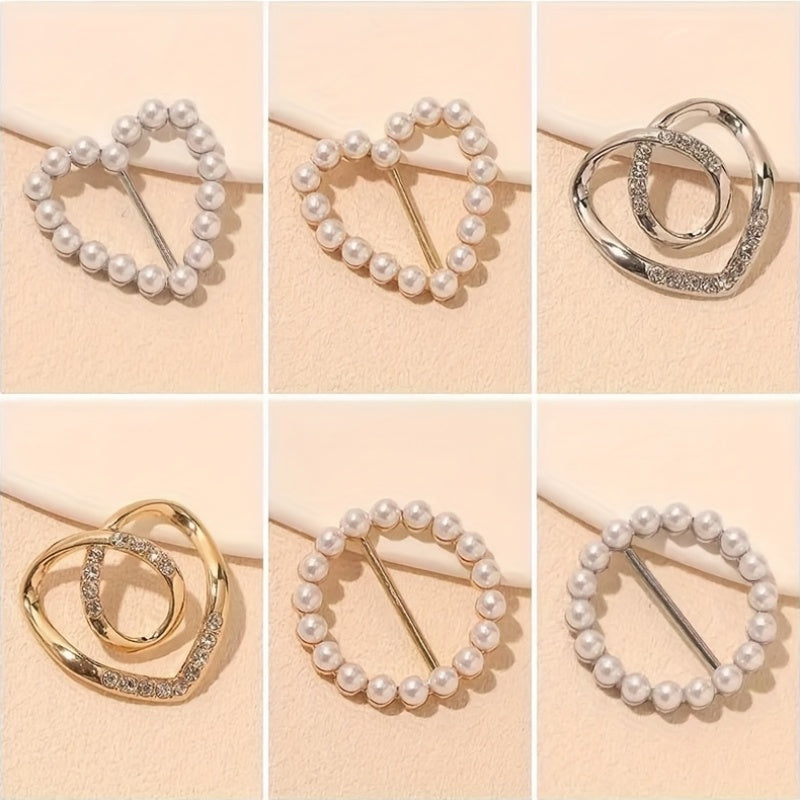 6pcs random color sparkling   t shirt clips elegant