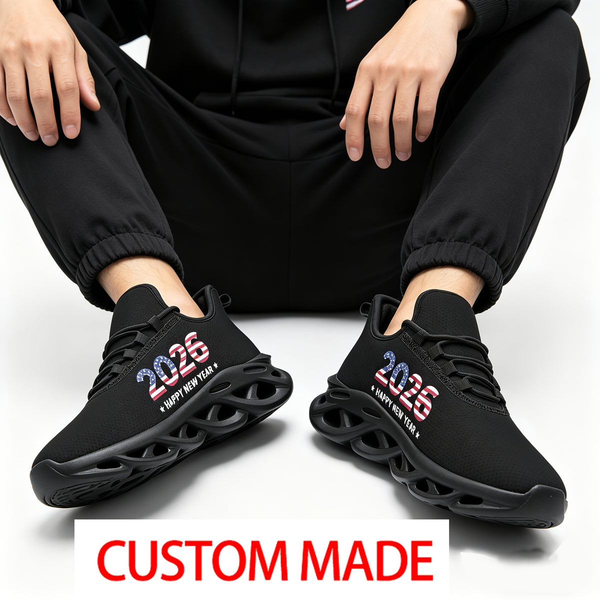mens black plus size custom athletic casual shoes custom