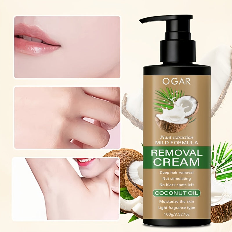 coconut oil hair removal cream containing coconut aloe vera