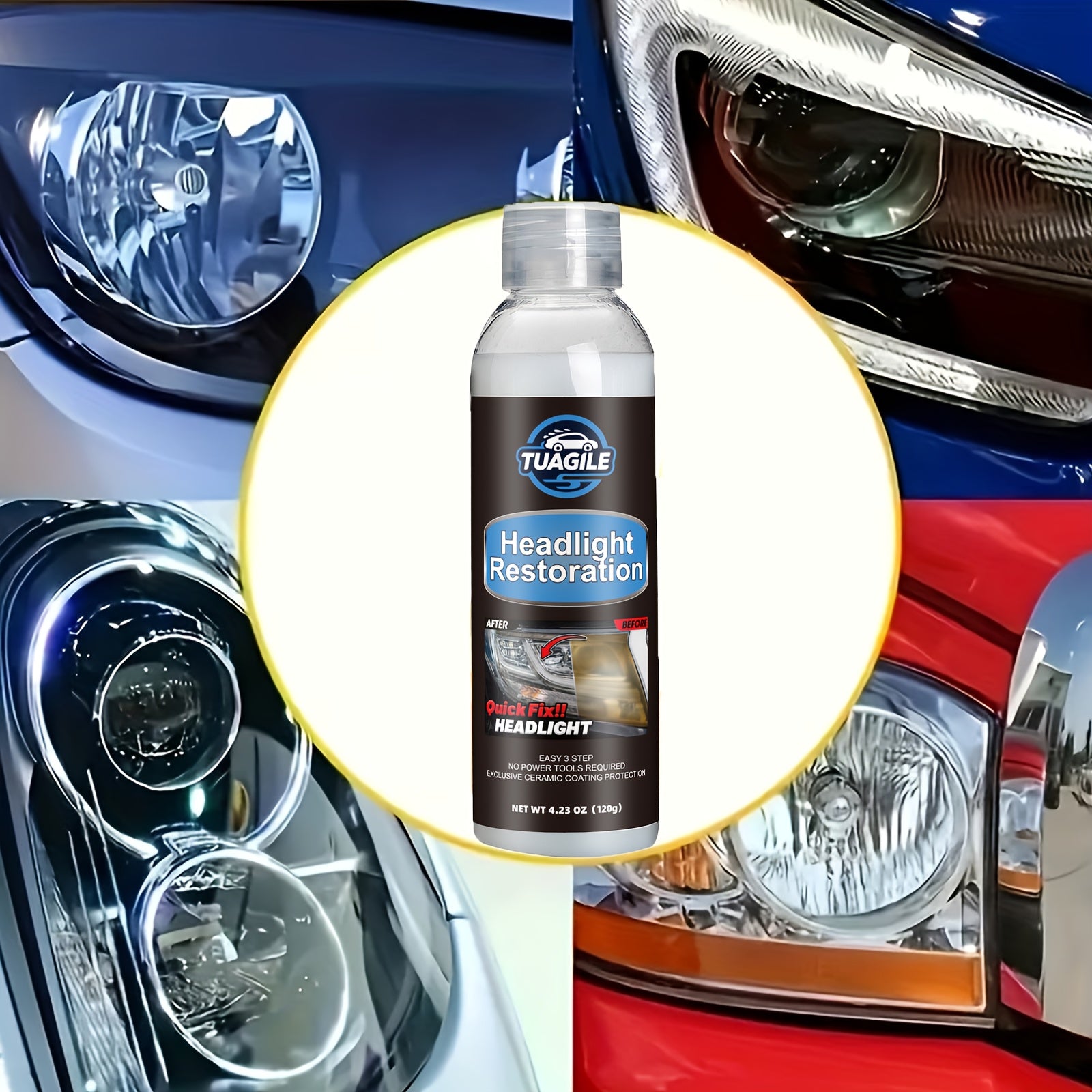 headlights   quickly yellowed