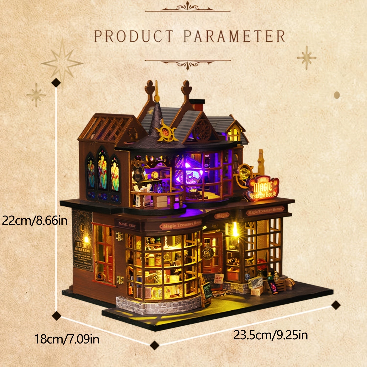 1pc miniature house kit wooden dollhouse   building
