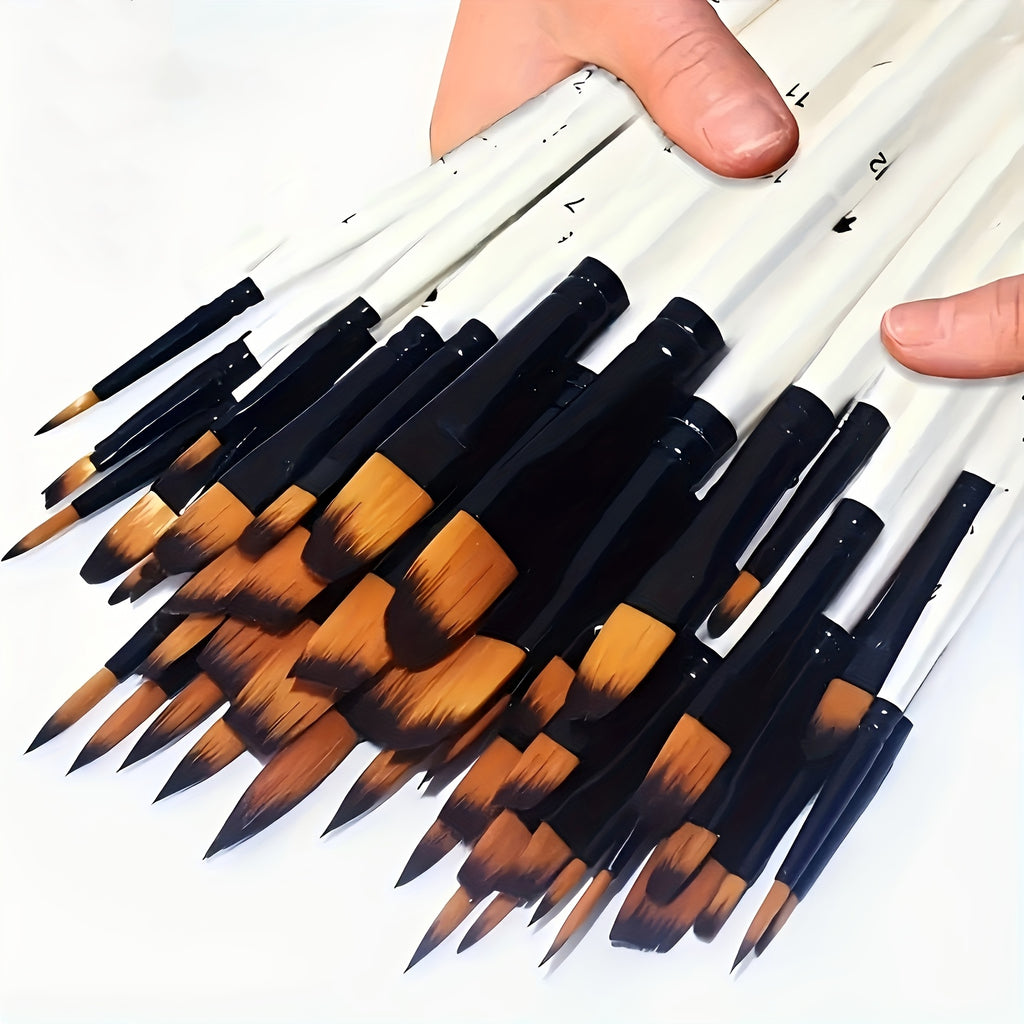12pcs   brush set premium nylon bristles