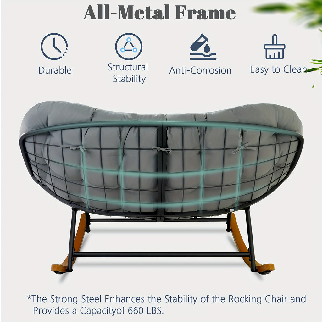 outdoor patio rocking chair oversized papasan rocking chair