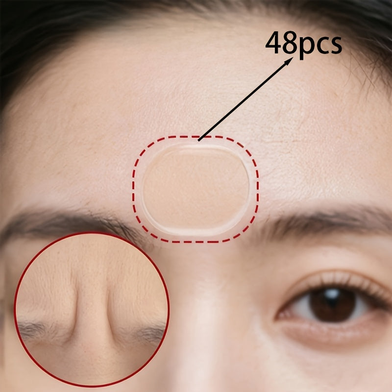 48pcs self   sleep forehead patches reusable elastic