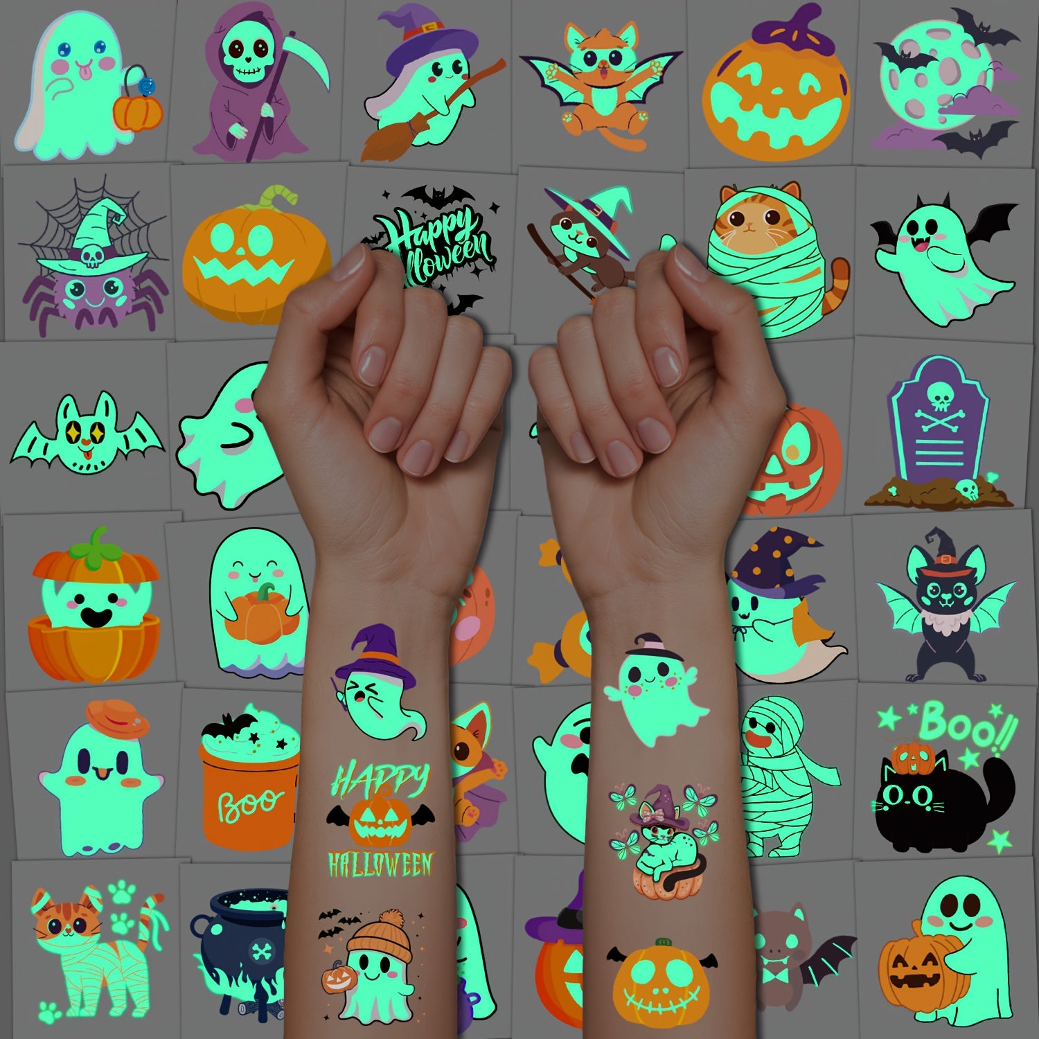 216pcs pre cut halloween tattoos halloween party favors bulk