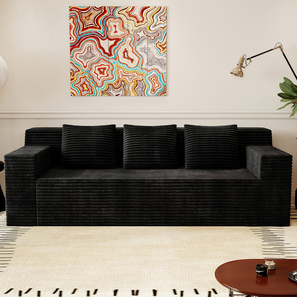 71 inch modern   no wooden frame living room sofa