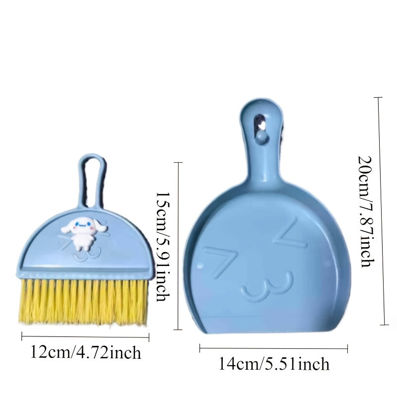 handheld broom cartoon cute desktop cleaning set