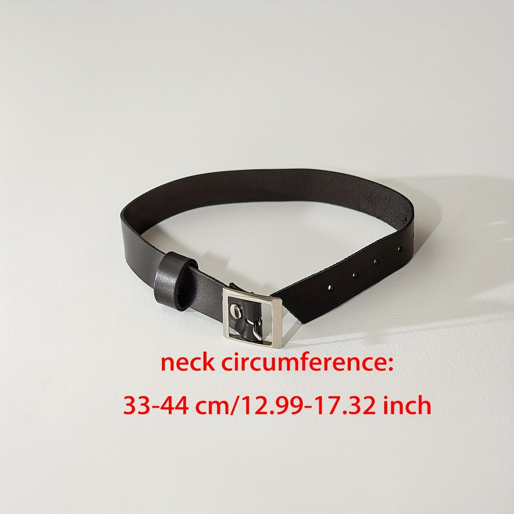 a minimalist womens fashion collar adjustable size solid