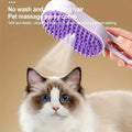 3 in 1 steaming pet brush usb rechargeable foldable