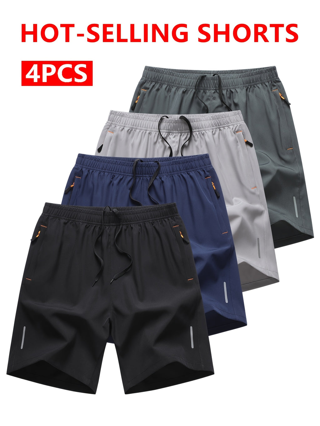 4pcs mens summer athletic shorts quick dry lightweight