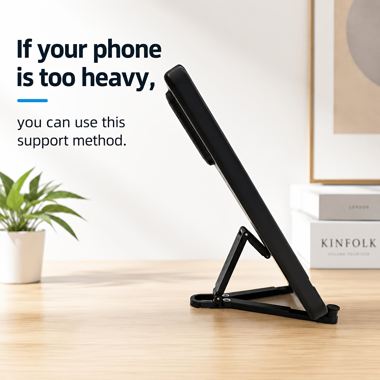 portable foldable mini key chain phone stand built