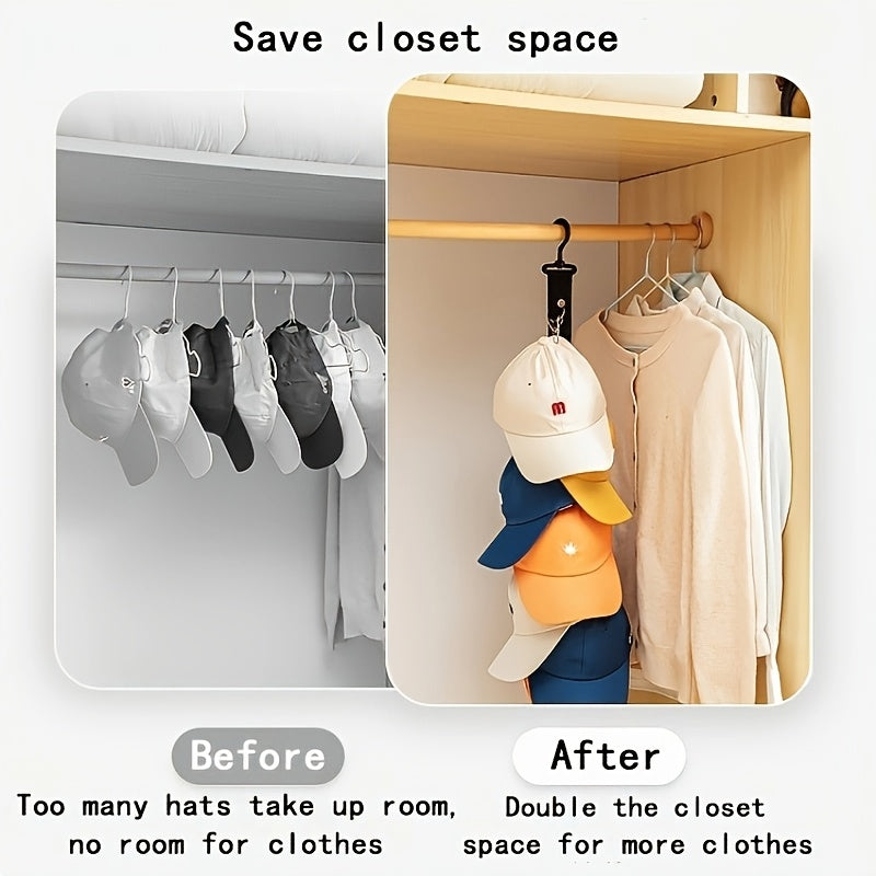 stainless steel hat rack 8 clips holds 16 baseball caps