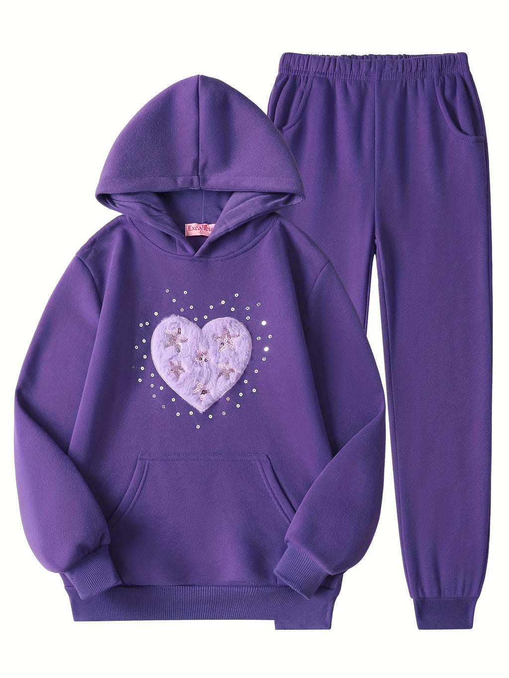 6pcs 3 sets   winter girls velvet thickened hooded