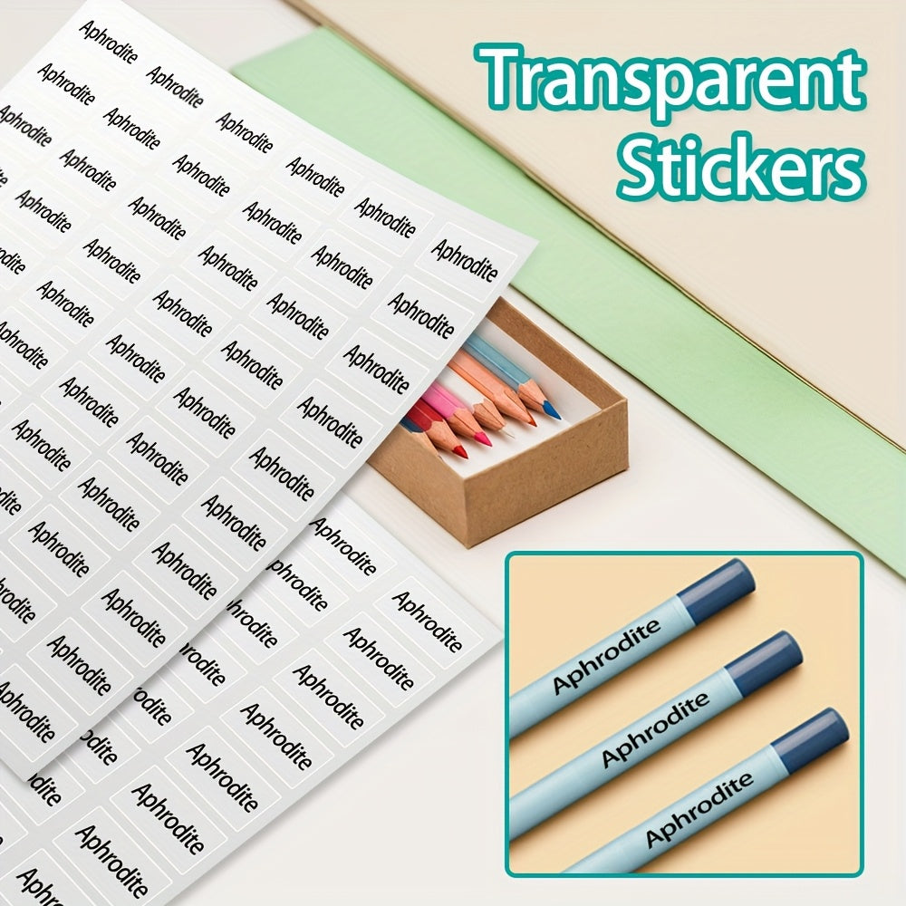 customized name sticker solid color label stationery books
