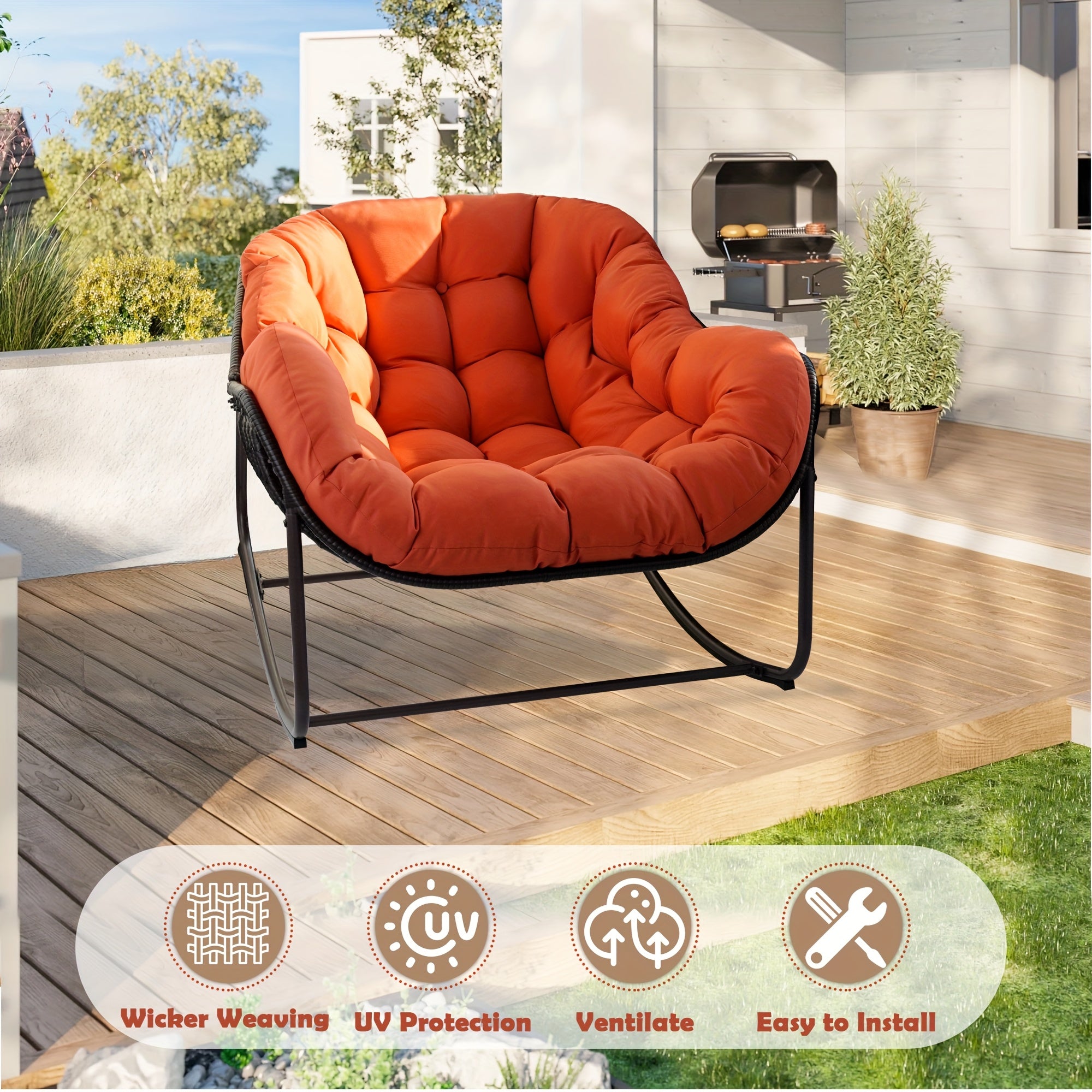 papasan rocking chair outdoor weather wicker papasan patio
