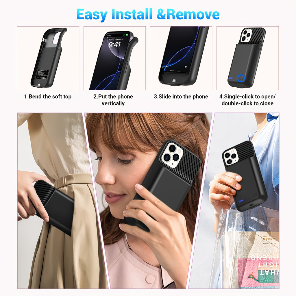 phone case 13800mah battery case   17 16 15 14 13 12
