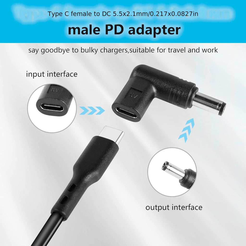 6 pack usb type c 90 degree 5v female usb c male