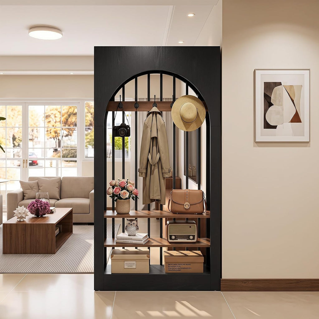 wall room divider 71 arched freestanding wood partition temu