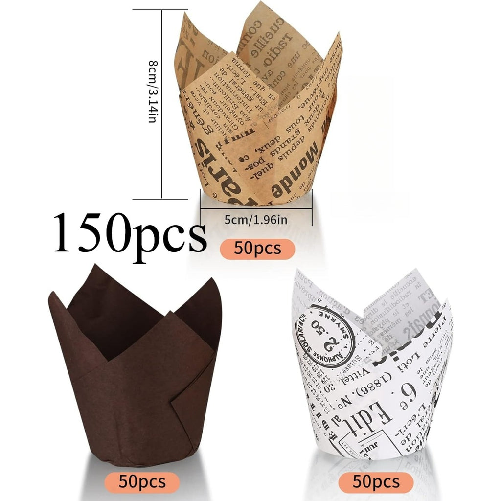 150pcs tulip cupcake liners baking tulip muffin liners paper