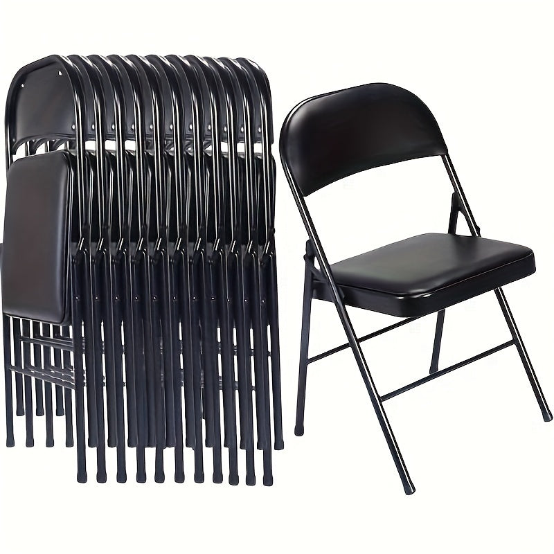 12 pack black folding chair set padded folding chairs steel