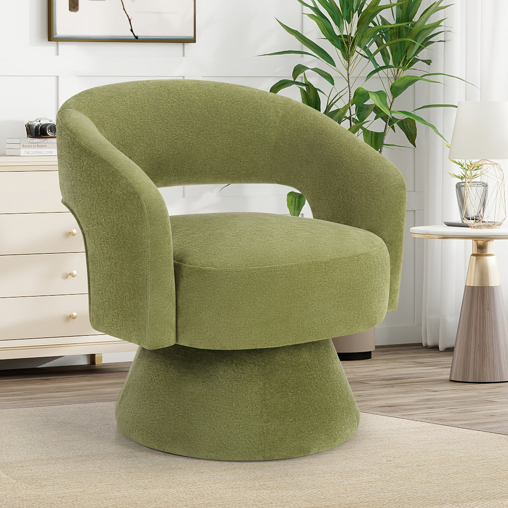 360 degree swivel   chair modern velvet accent chair