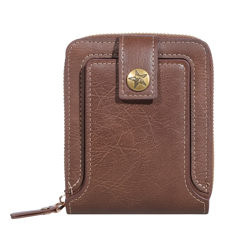 mens zipper wallet retro short length cross border hot item