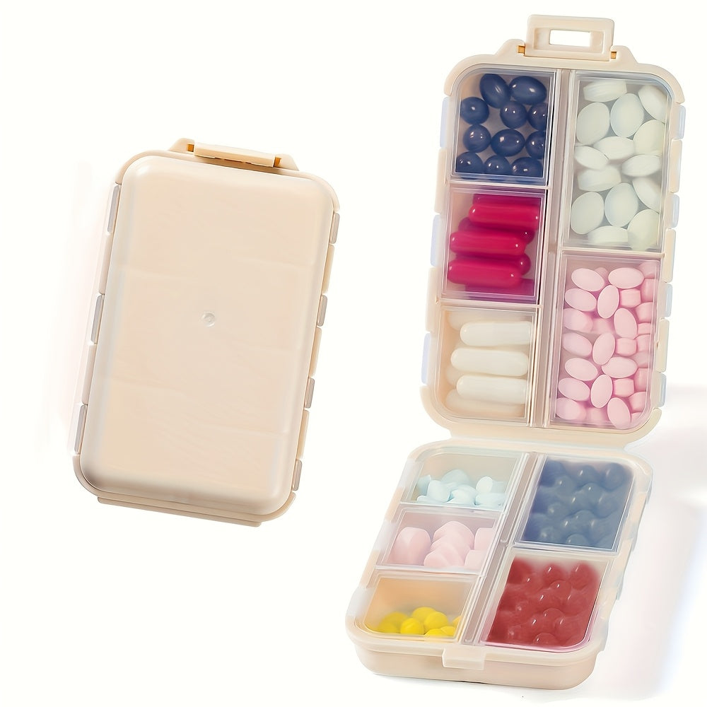 1 pack travel pill organizer 10 compartment pill case