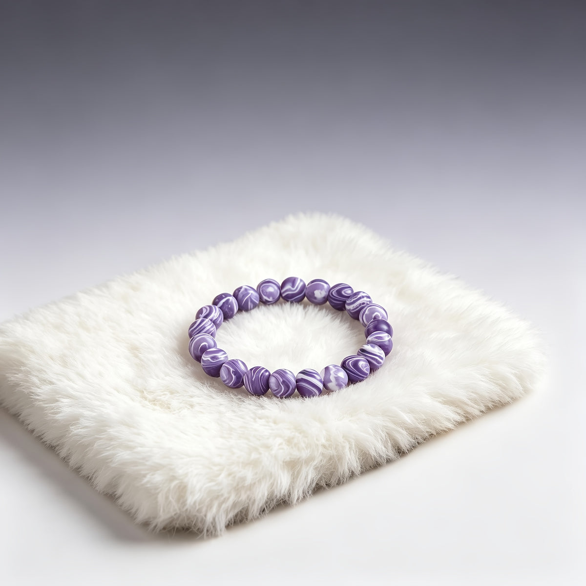 1pc natural grape amethyst bracelet women 8mm beads bohemian
