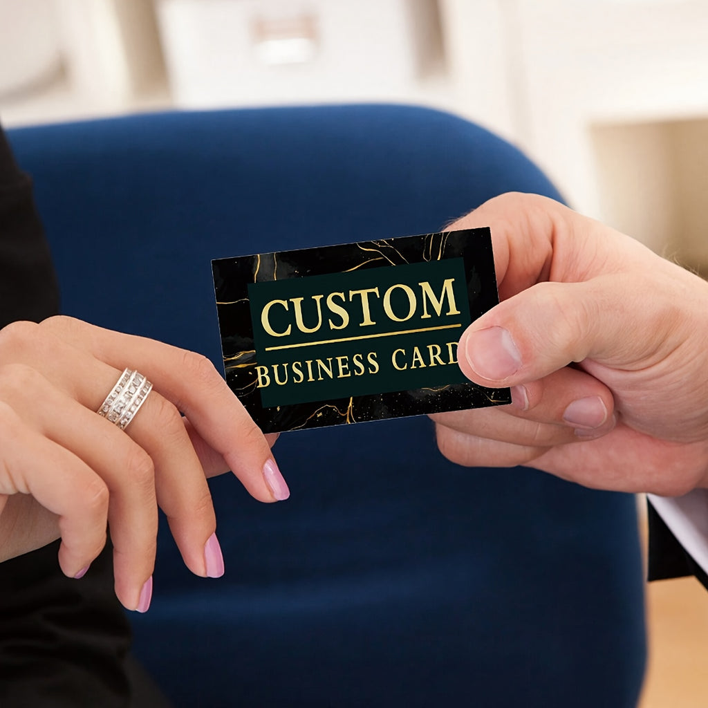 customizable double sided printed business cards simple