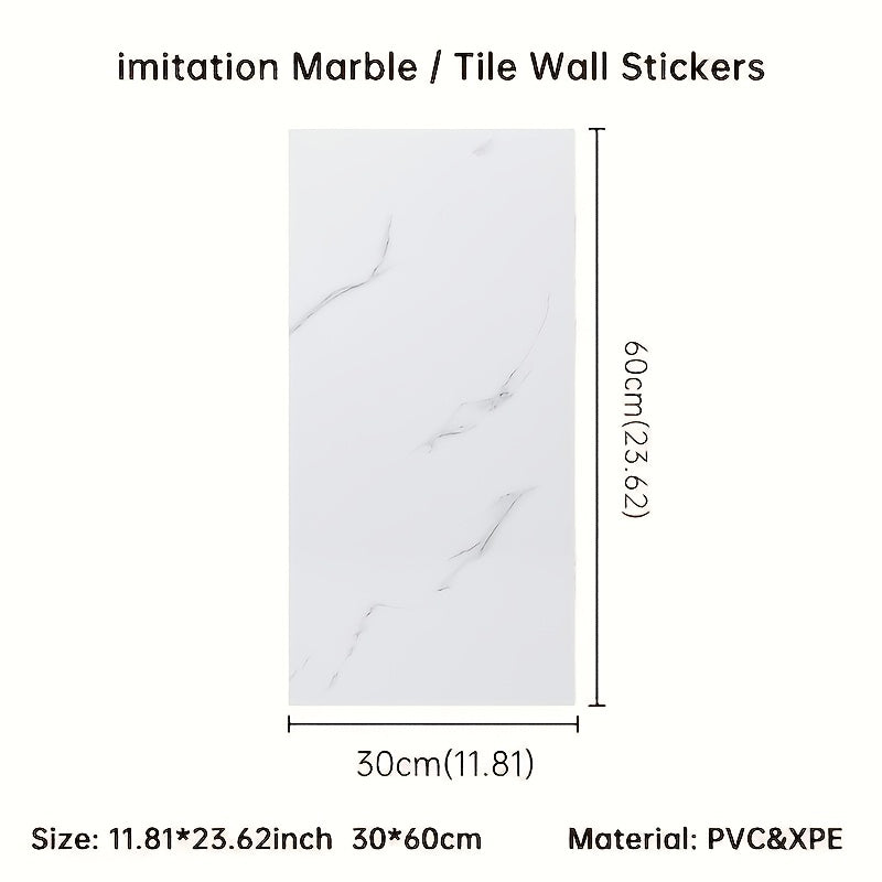 20 40 pack glossy marble floor stickers wall tiles self