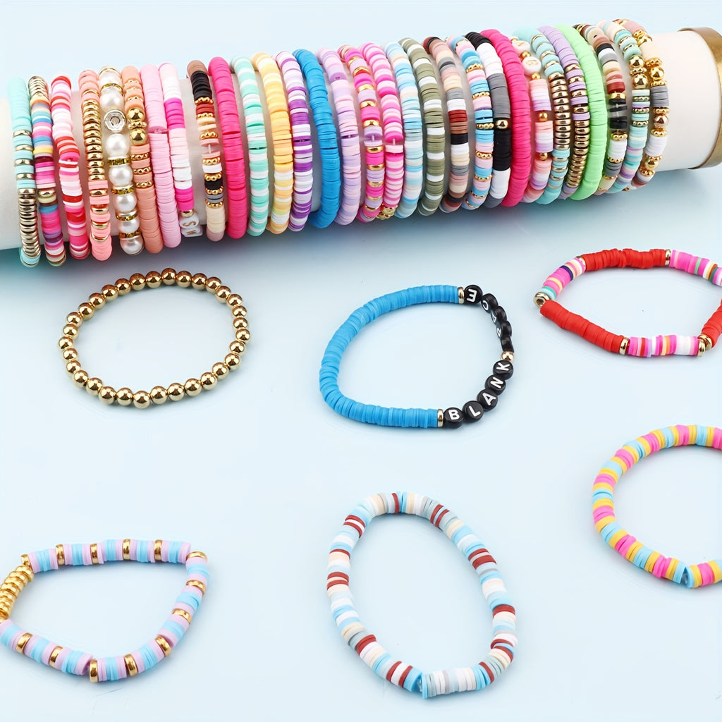5120pcs clay bead bracelet making kit polymer clay beads diy