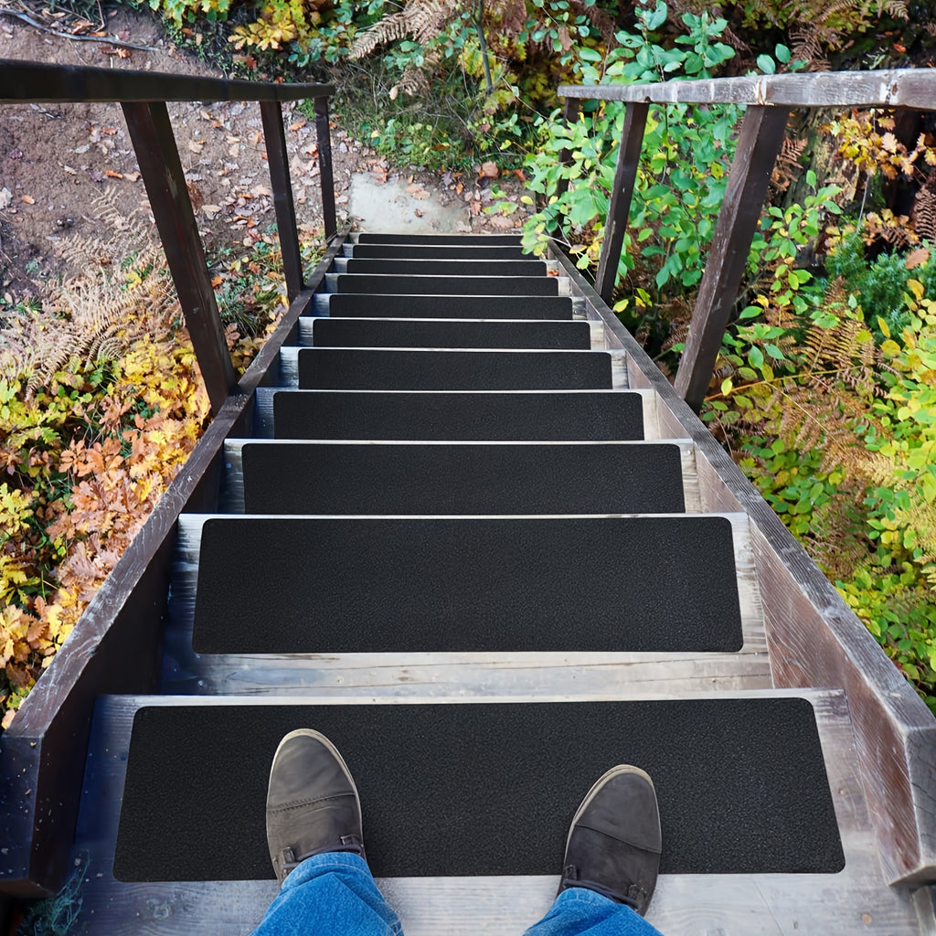 set 6 pre cut rubber anti slip stair tread tape
