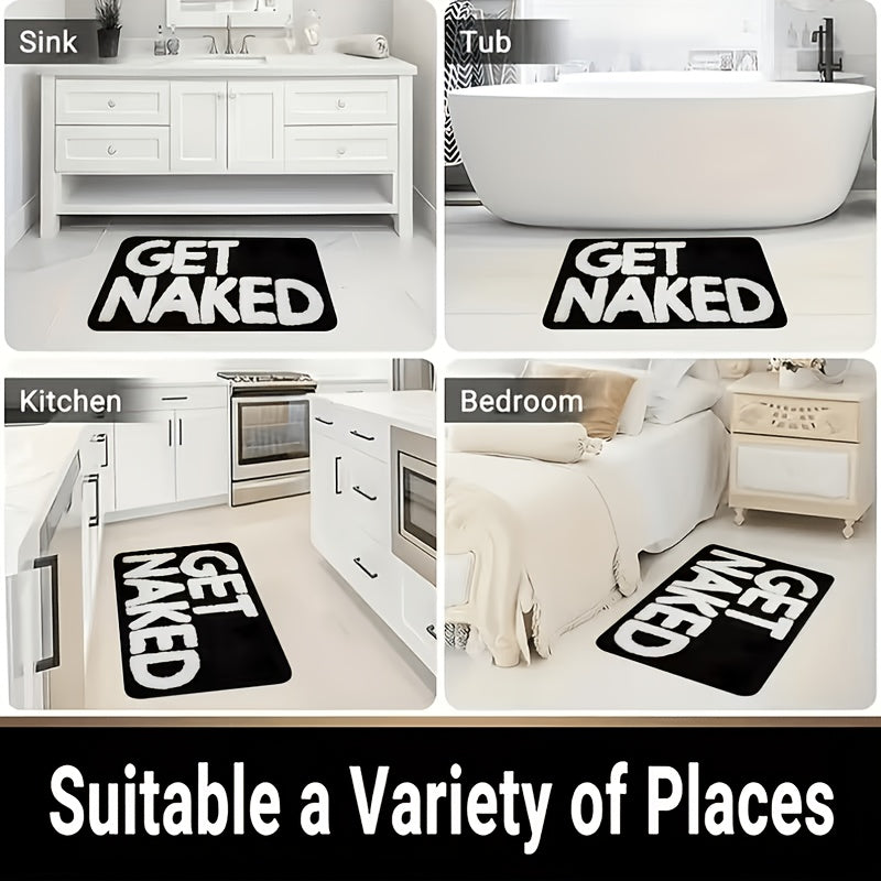 1  bathroom mat printed   text soft durable flannel