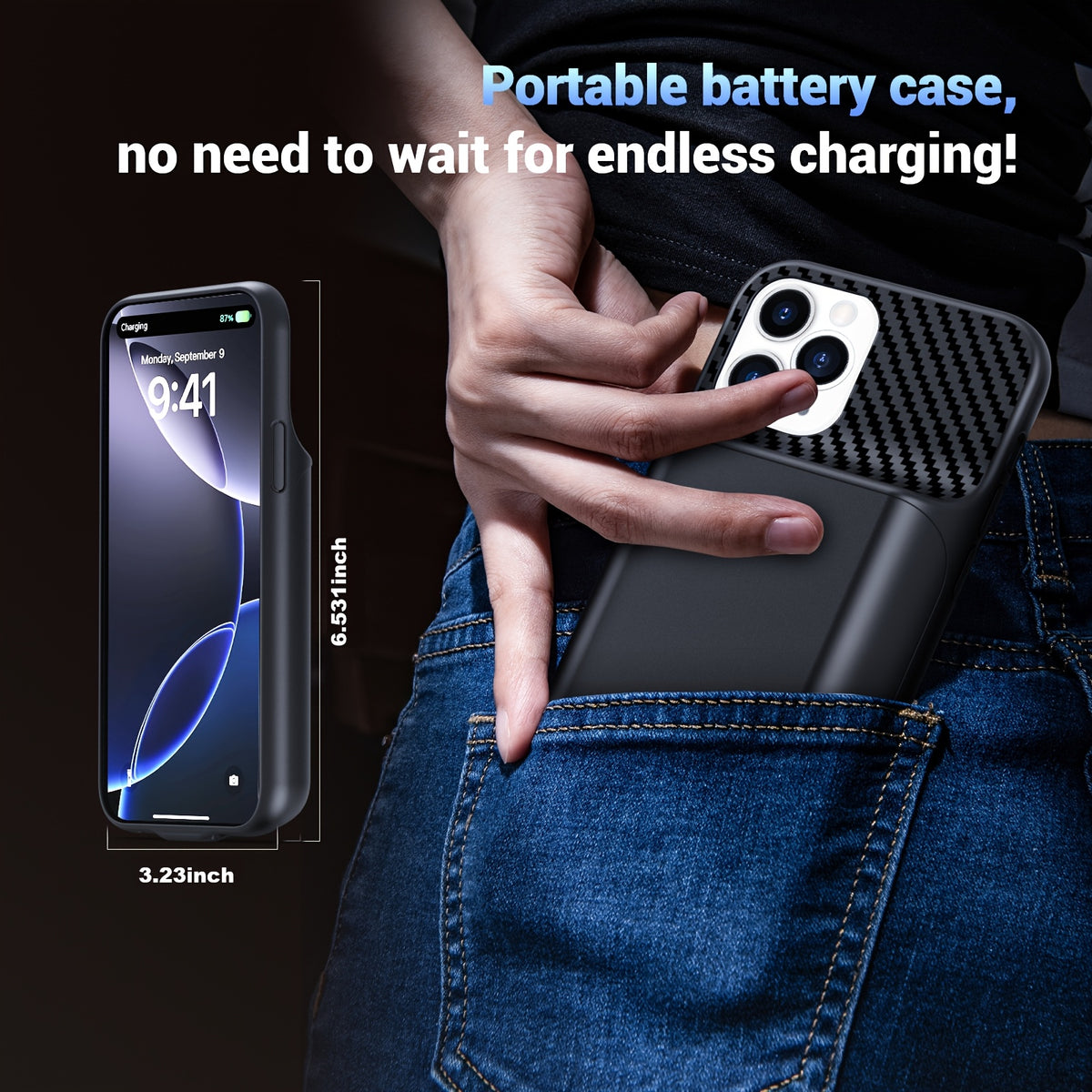 phone case 13800mah battery case   17 16 15 14 13 12