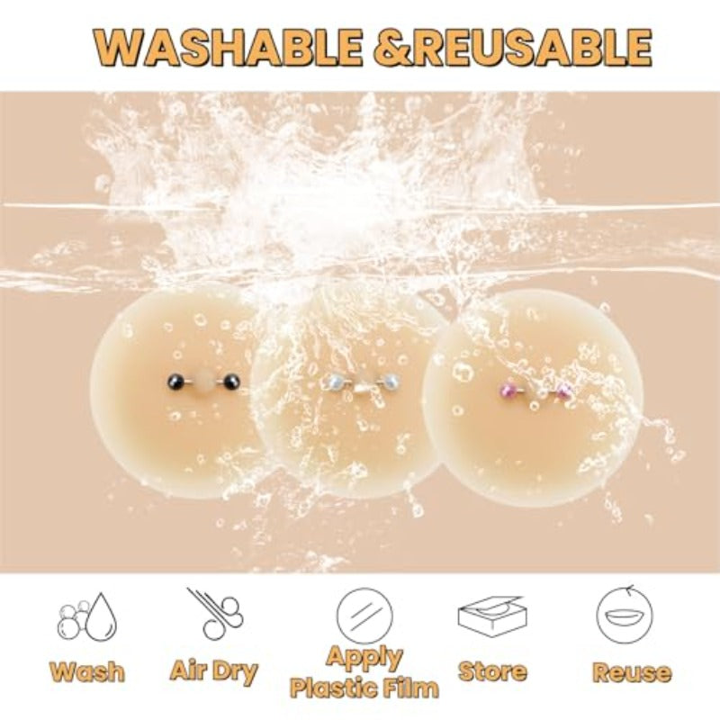 style covers breast petal studs jewelry rave pasties