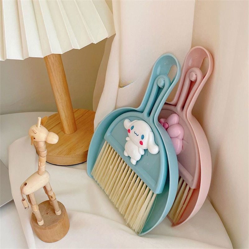 handheld broom cartoon cute desktop cleaning set