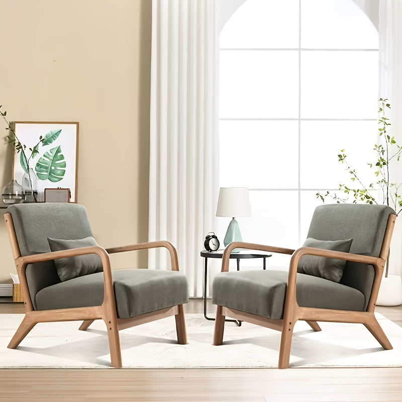 century modern accent chair linen fabric upholstered