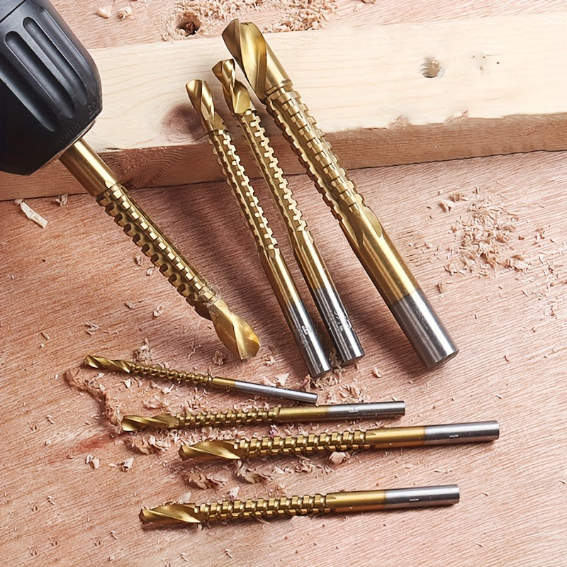 8pcs coated high   sawtooth drill bit multi