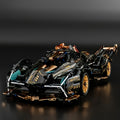 black golden supercar model sports car building blocks easy