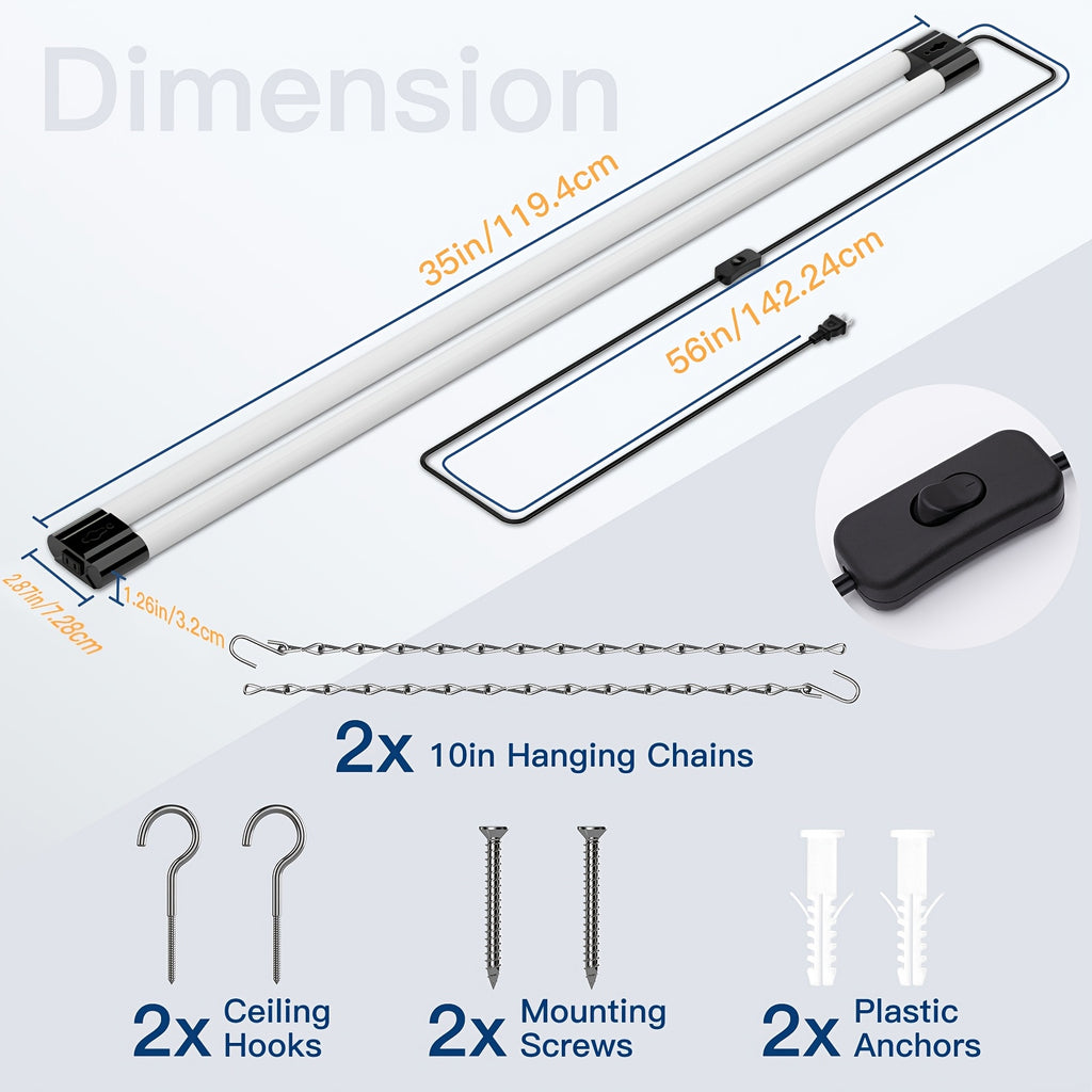 8 4 2 1 pack   led utility shop light 4 ft integrated