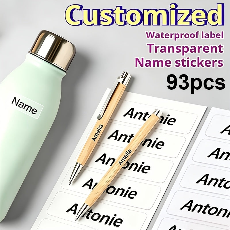 45 900  minimalist transparent name stickers