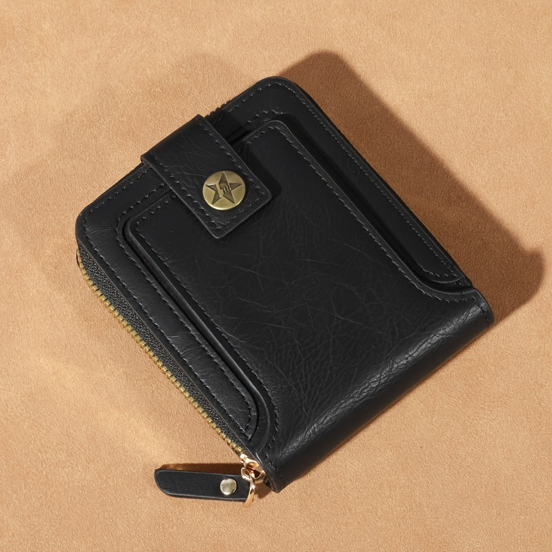 mens zipper wallet retro short length cross border hot item
