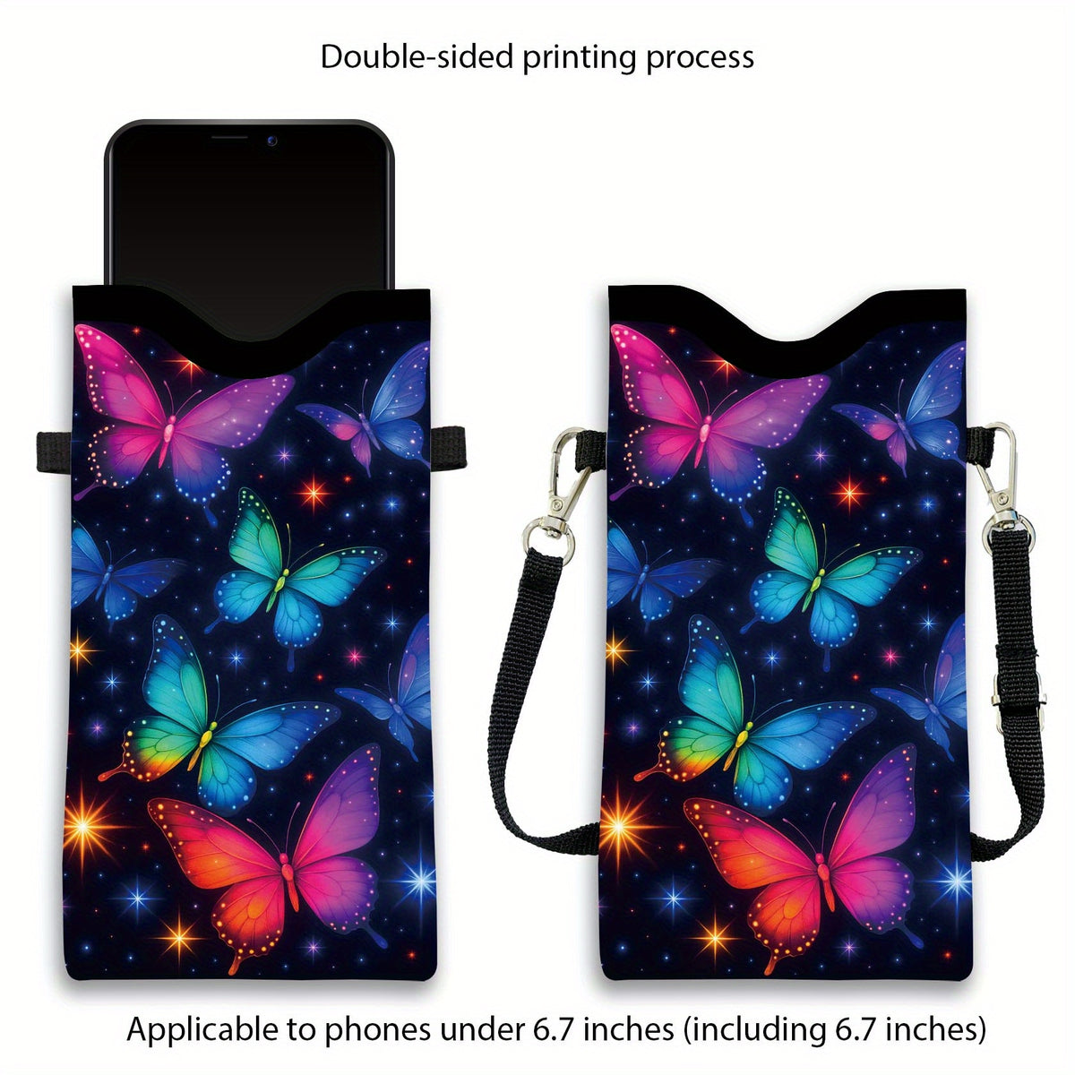 1pc   print phone vibrant 2d flat print sparkling