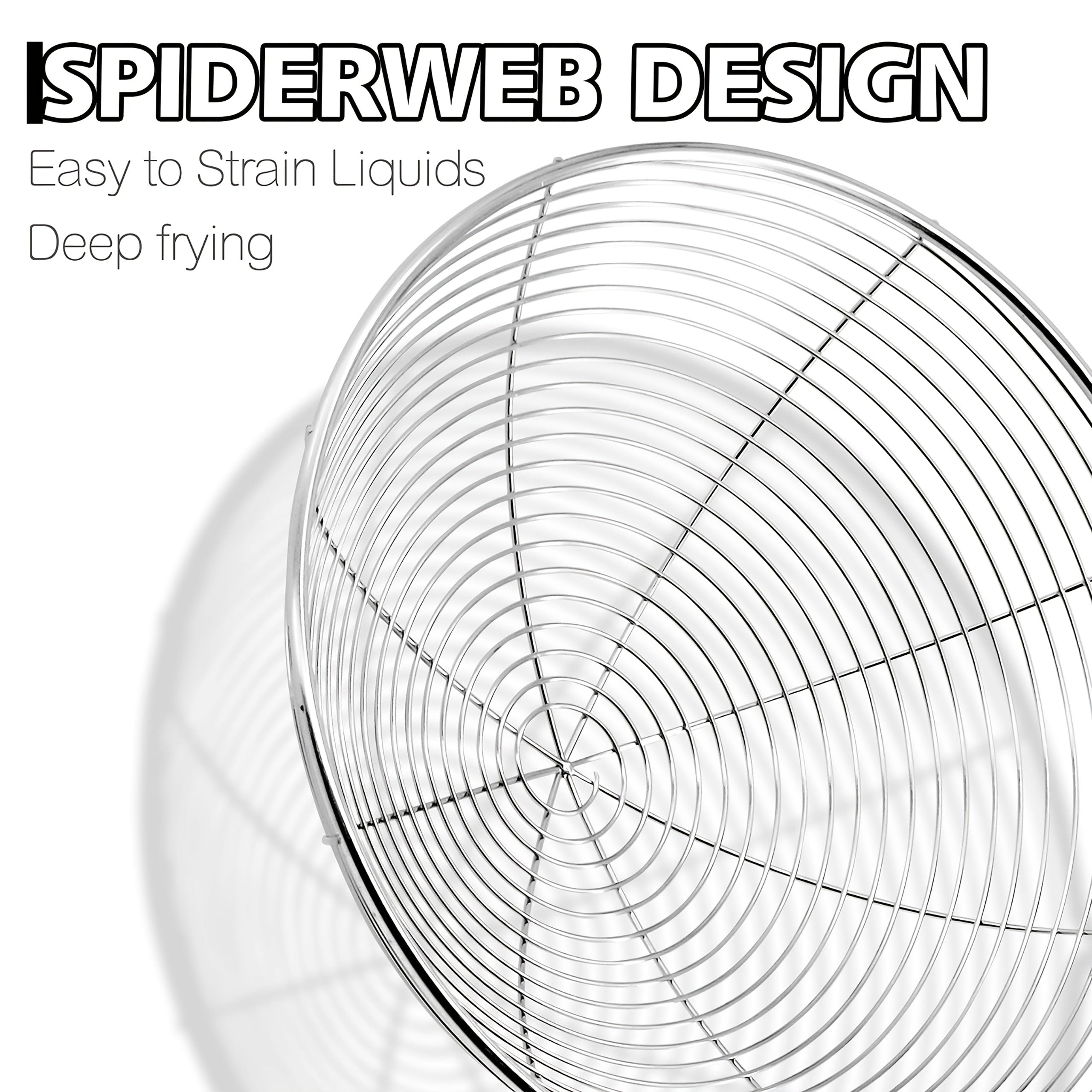 1 stainless steel   web design strainer spoon