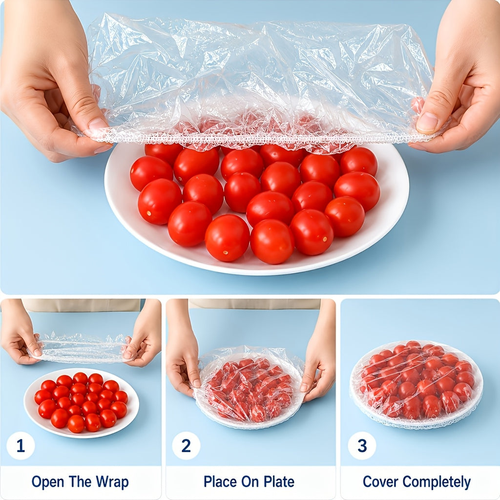 200pcs reusable elastic food covers made durable food grade