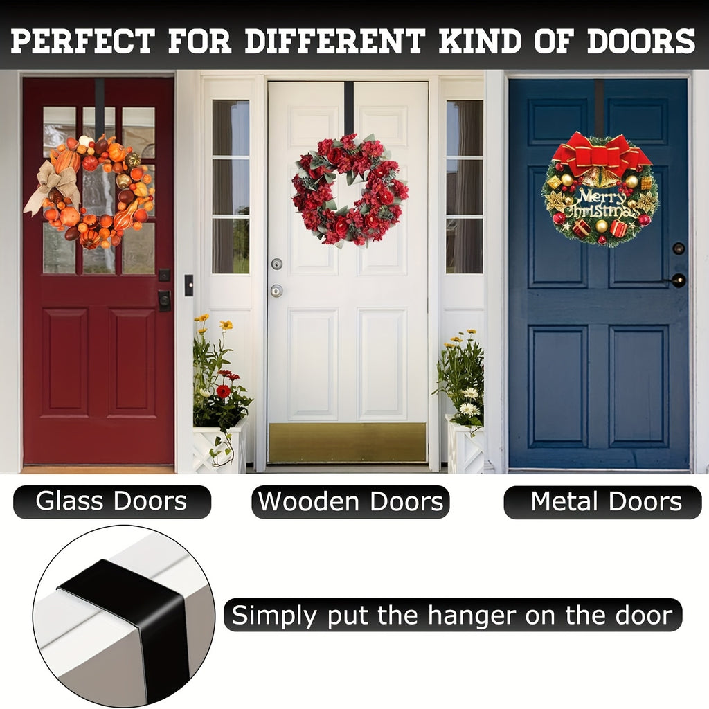 1pc   metal door wreath hook punch free heavy duty