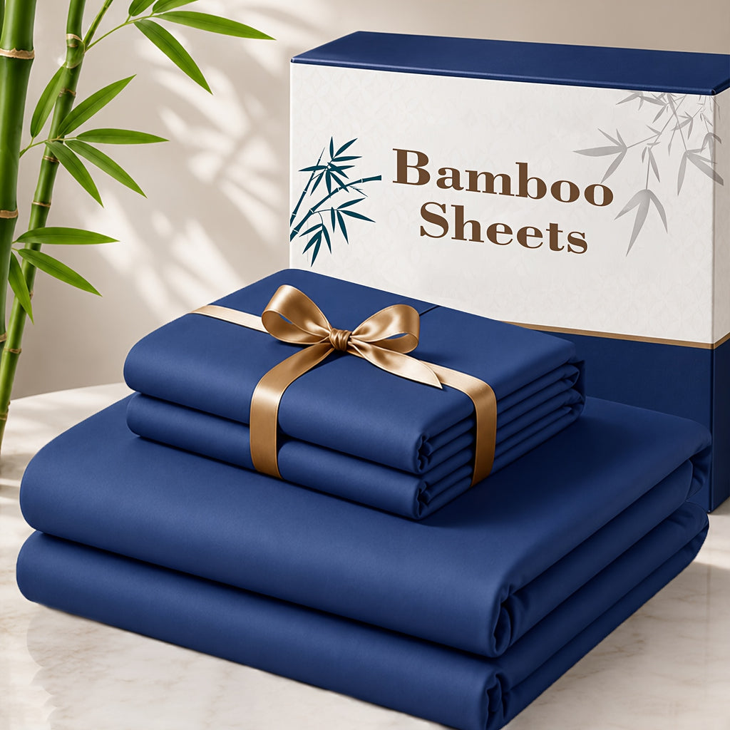 3 4pcs cooling bamboo bed sheet set 3000 tc extra deep